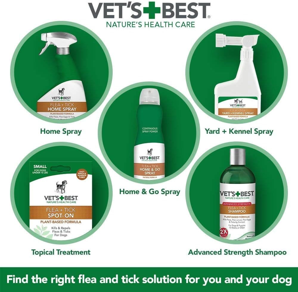 Vets Best Flea and Tick Home Spray | Flea Treatment for Dogs and Home | Plant-Based Formula | 32 Ounces, 2 Pack