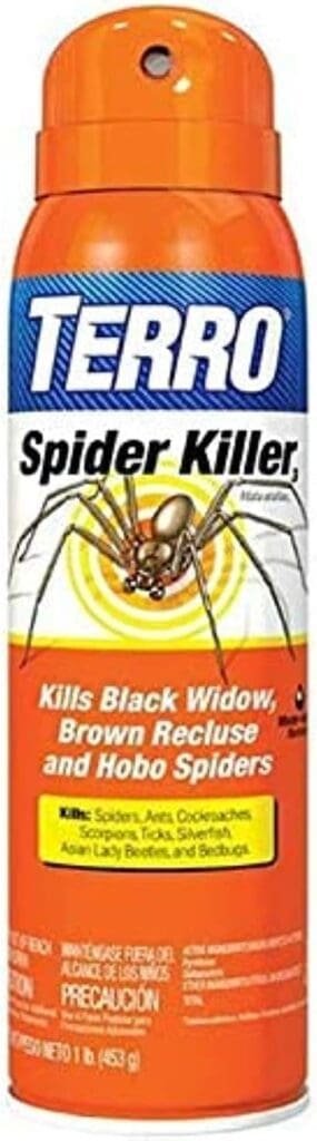 TERRO T2302-6 Spider Killer Spray for Indoors and Outdoors - Kills Spiders, Ants, Roaches, Scorpions, Ticks, Silverfish, and Other Insects